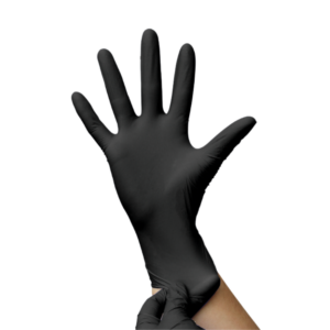 Gants nitrile non poudrés noirs boite de 100